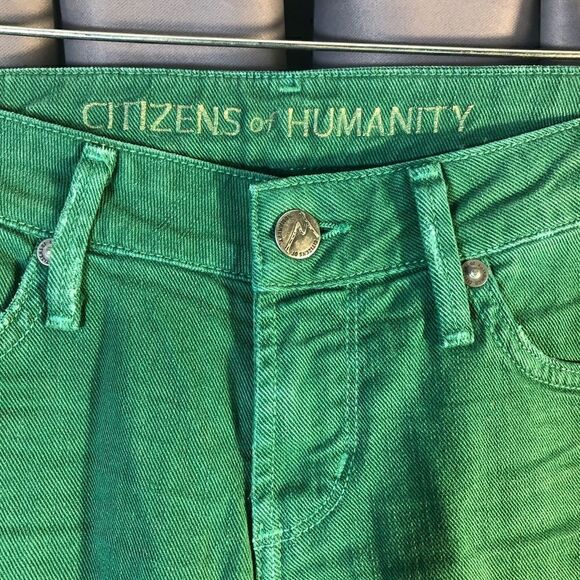 Citizens of Humanity Racer Low Rise Slim Emerald size 24-hard to find!! - Picture 5 of 12